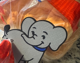 Fermaglio per pane a forma di sedere di elefante – Morsetto per borse stampato in 3D con tenerezza
