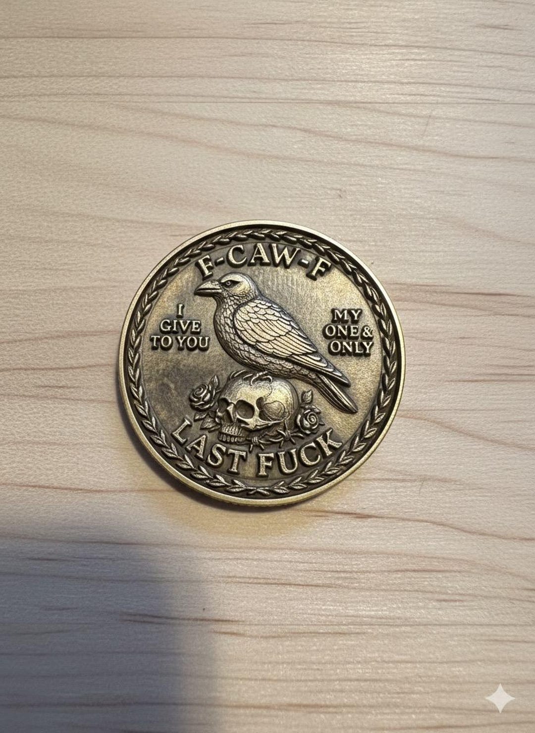 F CAW F Last Fuck Challenge Coin Etsy f-caw-f-last-fuck-challenge-coin-etsy