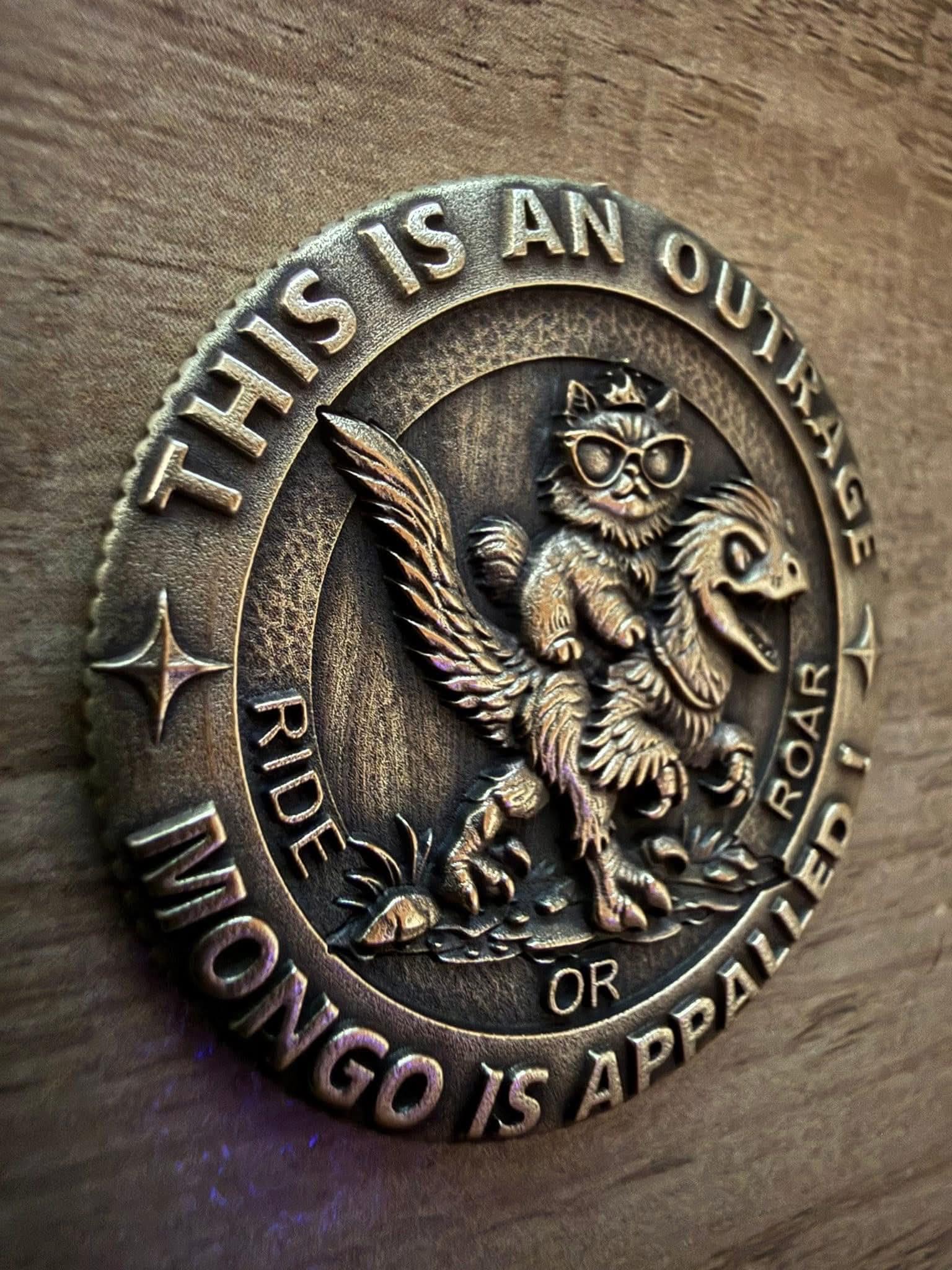 Giant Princess Riding Mongo Dungeon Crawler Carl Inspired Brass Challenge Coin, Princess Donut ...