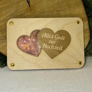 Plantilla de archivo cortado con láser de tarjeta de regalo de dinero para boda con corazones svg, xcs