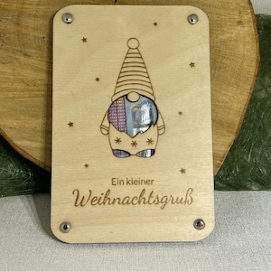 Geldgeschenkkarte Weihnachten Kleiner Weihnachtsgruß Laser cut Datei Vorlage svg, xcs