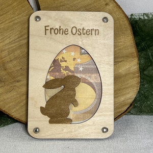 Carte-cadeau d’argent Joyeuses Pâques modèle de fichier découpé au laser svg, xcs
