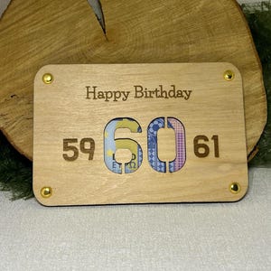 Laser cut Datei Vorlage 60. Geburtstag Geldgeschenkkarte  svg, xcs