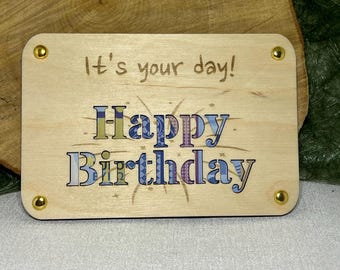 Money Gift Card Birthday Happy Birthday Laser cut file template svg, xcs