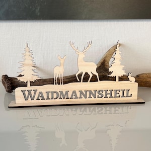 Waidmannsheil Jagd Natur Wald Aussteller sofort download Laser cut Datei Vorlage svg xcs pdf