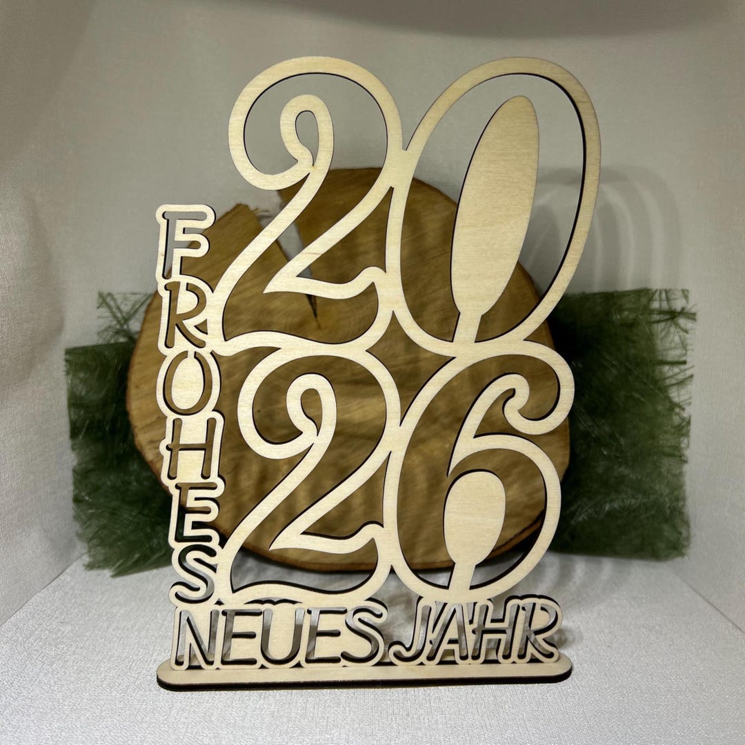 Happy New Year 2026 Sylvester Laser Cut File Template SVG, XCS - Etsy