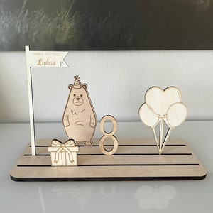 Laser cut Datei Vorlage Geburtstagsteller eckig Kindergeburtstag svg xcs