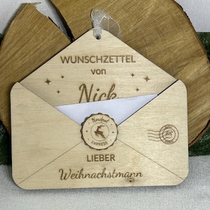 Laser cut Datei Vorlage Umschlag Wunschzettel svg xcs