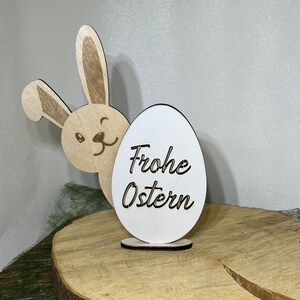 Taglio laser Buona Pasqua Coniglietto di Pasqua con uovo file digitale download immediato in formato svg pdf png jpg