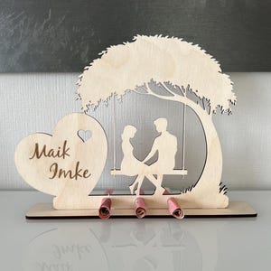 Geldgeschenk zur Hochzeit Just Married Laser cut Datei Vorlage svg, xcs