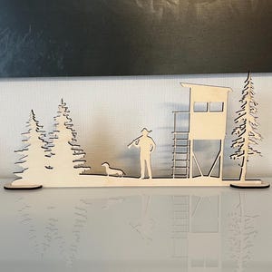 Jagd Natur Wald Szene sofort download Laser cut Datei Vorlage svg xcs pdf
