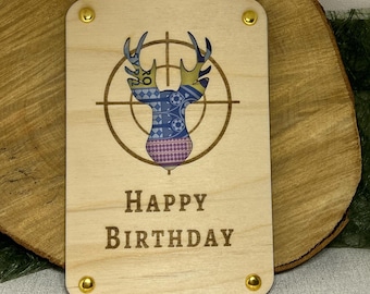 Money gift card for birthday Happy Birthday Laser cut file template svg, xcs