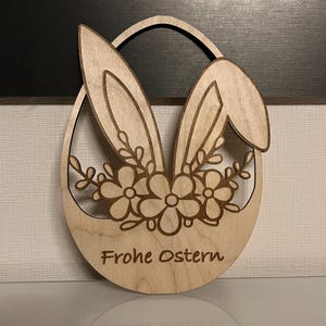 Letrero de puerta Feliz Pascua Corona de puerta Descarga instantánea Plantilla de archivo cortado con láser svg xcs pdf