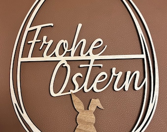 Laser Cut Datei Vorlage Türkranz Frohe Ostern digital Download svg png jpg pdf