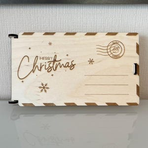 Plantilla de archivo cortado con láser regalo de dinero vale de caja de Navidad svg xcs