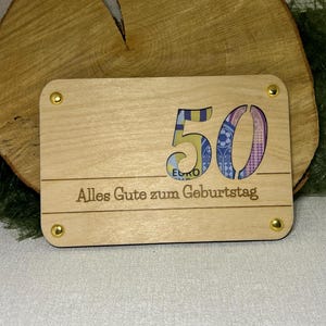 Laser cut Datei Vorlage 50. Geburtstag Geldgeschenkkarte  svg, xcs