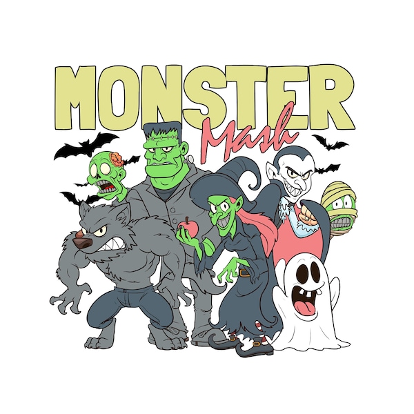 Halloween png, Monster mash png, monster design , monster Shirt Design, instant download