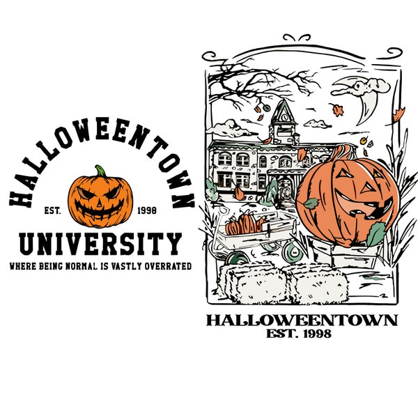 HalloweenTown Est 1998 Png, Halloweentown Png, Pumpkin Png, HalloweenTown 1998 Design, Halloween png bundel, instant download