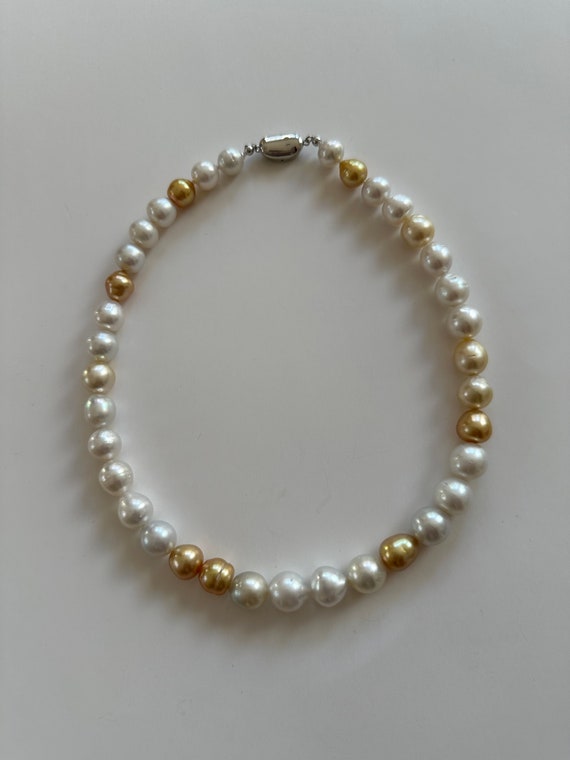 南洋ゴールデンパール バロック ネックレス 9–11mm 1807】 一粒 パール