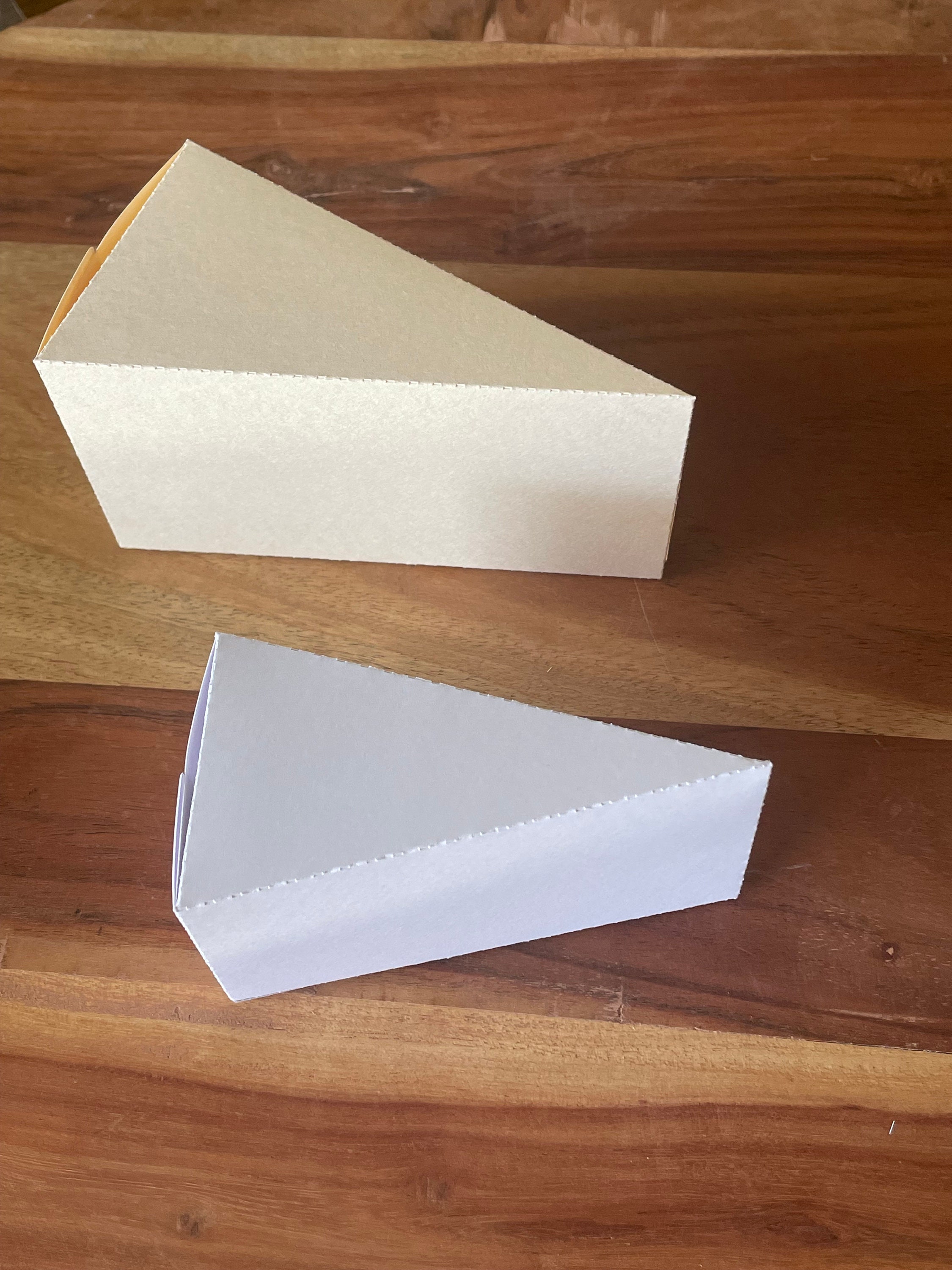 12 Cake Slice Box Die Cut Template Cardstock Etsy