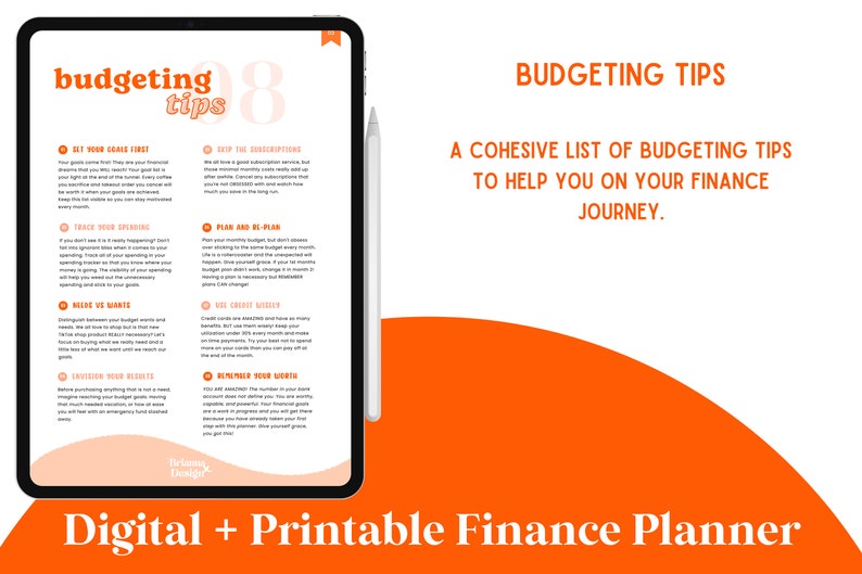Digital Budget.pdf Budget Planner Printable PDF, Digital Budget Planner, Financial Planner ...