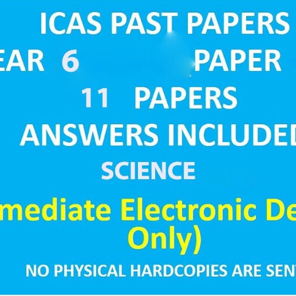 ICAS Past Papers with Answers - Grade / Year 6 (Paper D) SCIENCE