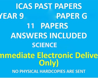 ICAS Past Papers with Answers - Grade / Year 9 (Paper G) SCIENCE 11 papers