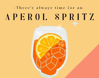 Impresión de cóctel Aperol Spritz