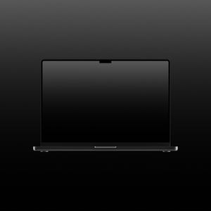 Puede incluir: Un ordenador portátil negro con la tapa cerrada. El portátil está sobre una superficie negra.