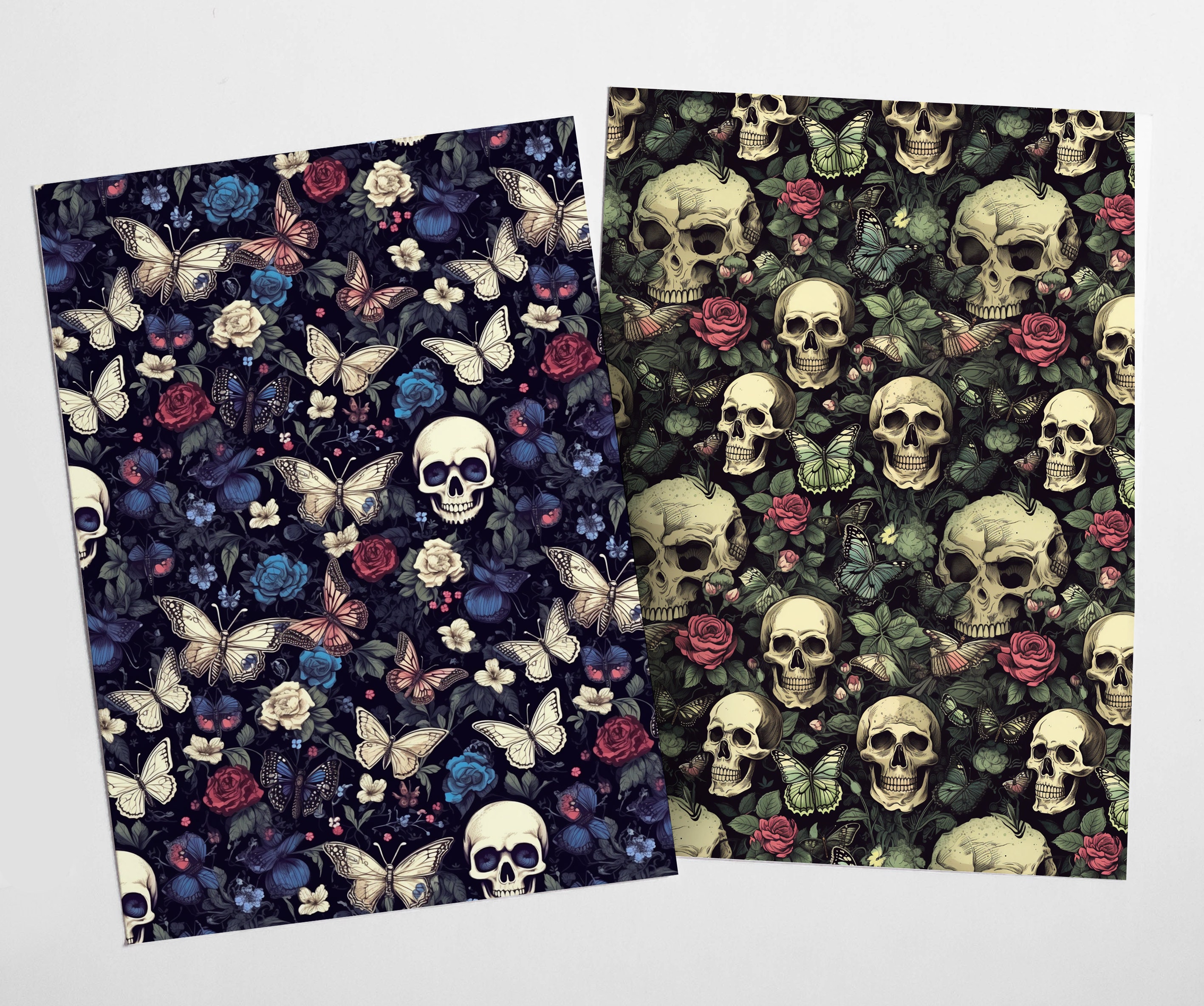 Gothic Skulls Digital Paper Pack | 20 Gothic Skull Digital Papers ...