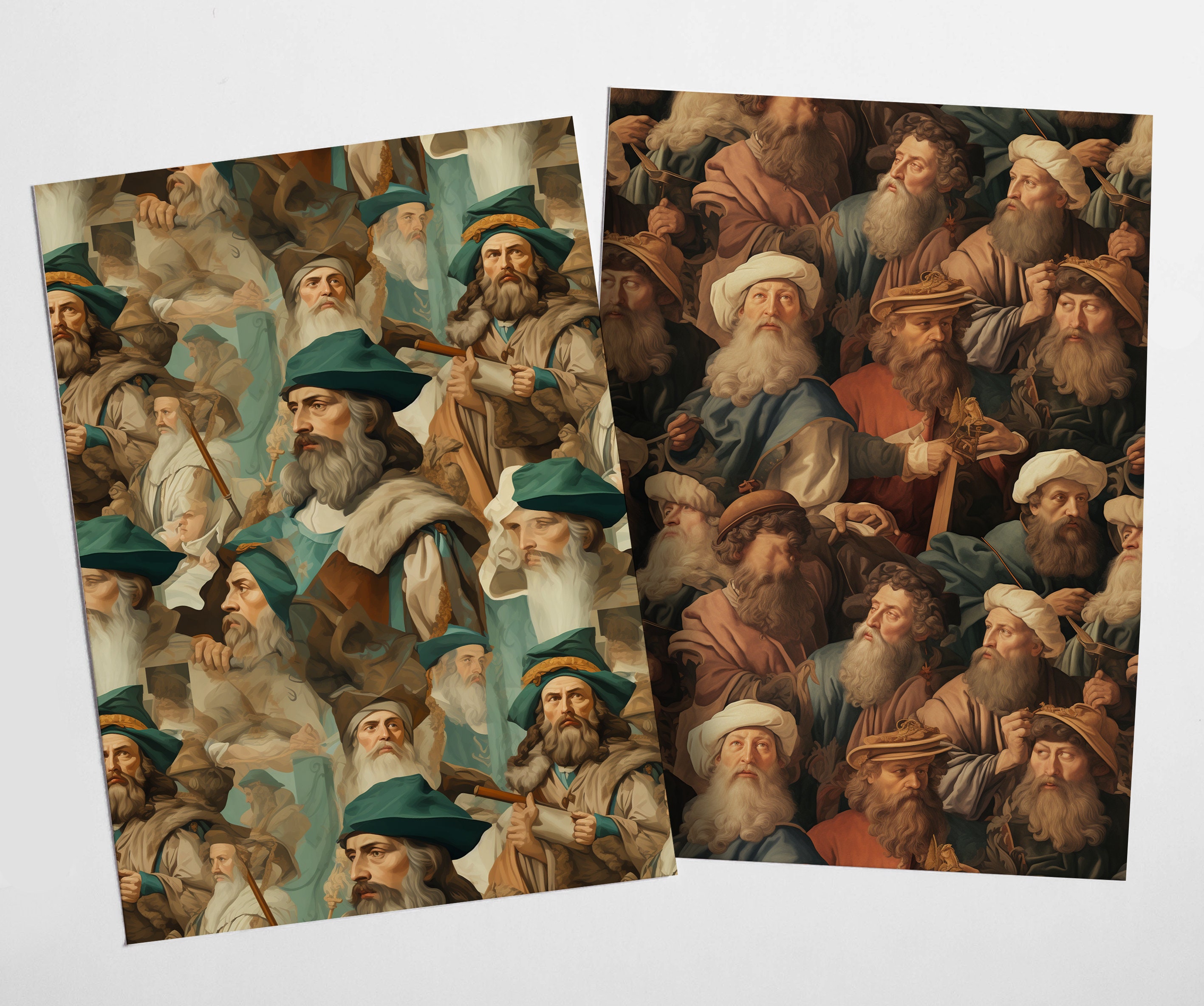 Renaissance Art Digital Paper | Vintage Scrapbook Ephemera (pngs) - Etsy
