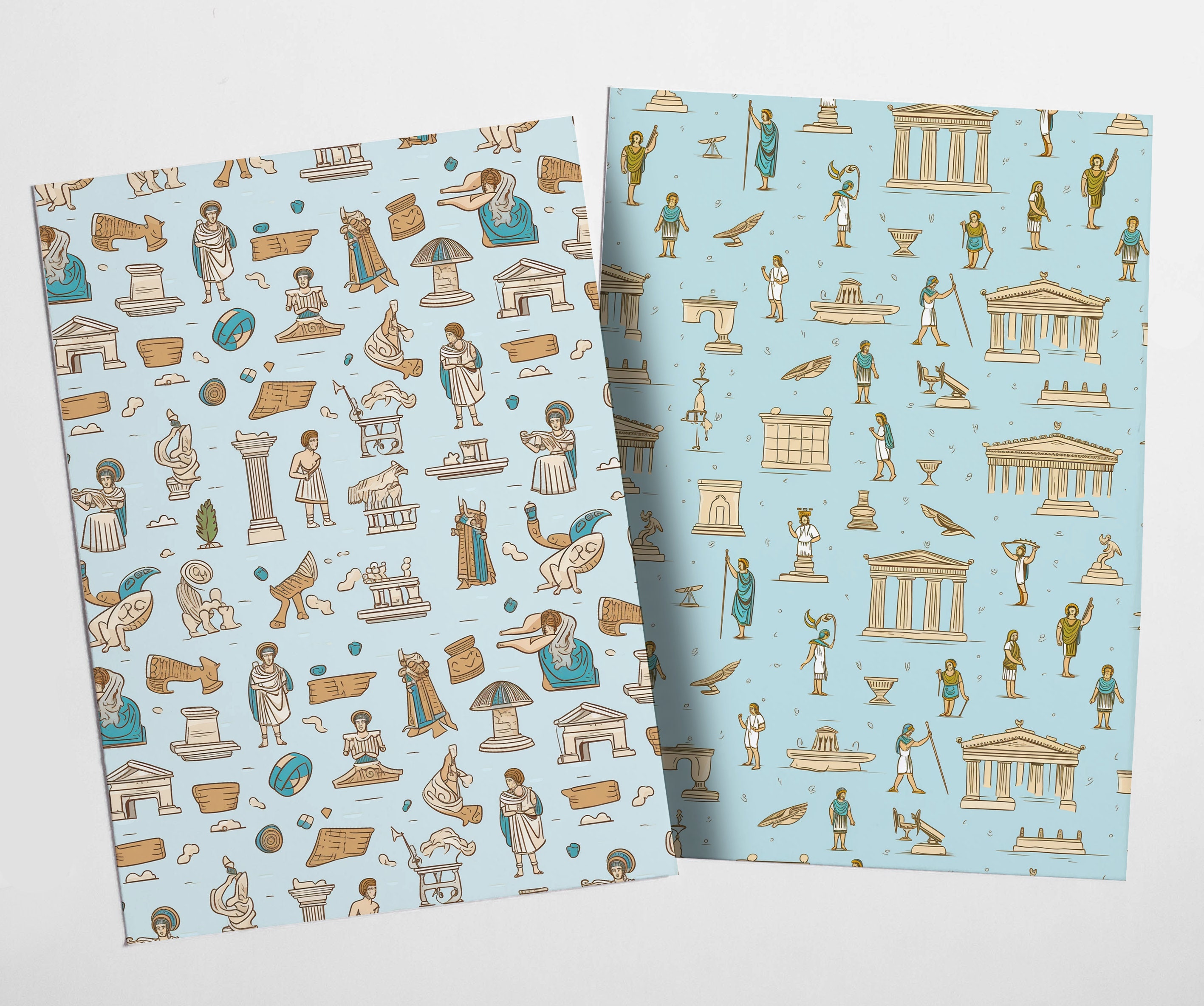 Ancient Greece Digital Paper Pack| 20 Ancient Greece Doodles Papers ...