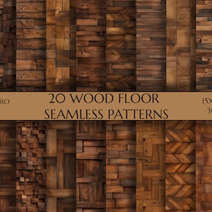 Modelli senza giunture per pavimenti in legno / 20 texture senza giunture per pareti moderne in legno / Carta digitale / Carta stampabile / Decorazioni per la casa / Scrapbooking