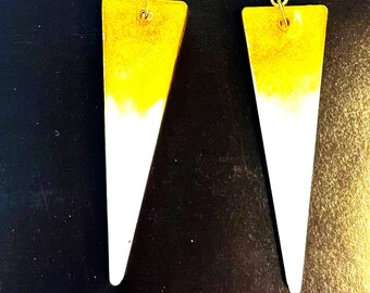 Pendiente Blanco y Oro