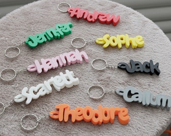 Keychain / Keyring 3D Printed | Personalised Name Tag | Gifts for Children | Gifts for Him | Gifts for Her | Party Bag Fillers | School Bag