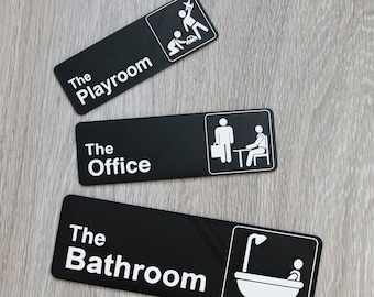 Room Signs like The Office TV Show Sign for Door or Wall / 50+ Styles to Choose from / 3D Printed Door Sign / Office Desk Sign / Custom Sign