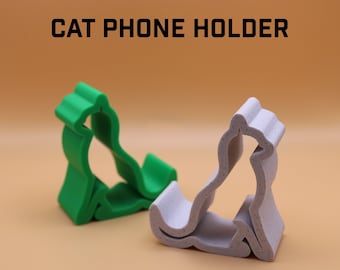 Cat Mobile Phone Stand / Cat Shaped Phone Holder / iPhone Phone Stand / Android Phone Stand / Cat Outline Phone Holder / Cat Lover Gift