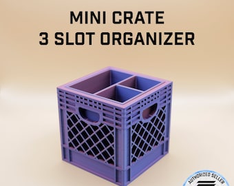 Mini Crate 3 Slot Organizer / Mini Crates / 3DPF / Storage / Desk Storage / Organizer / Office Storage / Stationery Gift