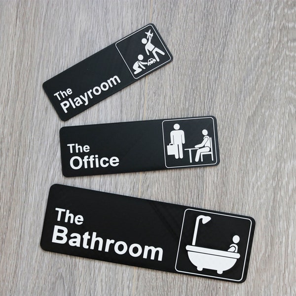Room Signs like The Office TV Show Sign for Door or Wall / 50+ Styles to Choose from / 3D Printed Door Sign / Office Desk Sign / Custom Sign