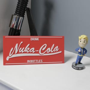 Nuka Cola Sign | Fallout Series | Nuka-Cola Door Sign | Gaming Sign | Man Cave | Funny Sign | Door Decor | Wall Sign | Novelty | 3D Printed