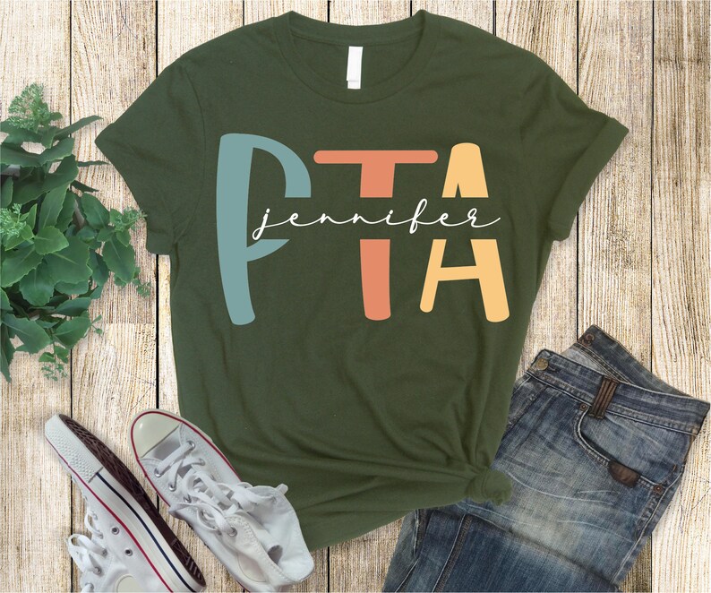 Pta Lettering Custom PTA Shirt: Parent Teacher Association Gift - Etsy