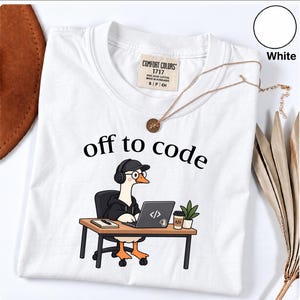 Comfort Colors® Web Developer Goose Shirt - Cute Programmer Tee, Funny Coding Shirt, Software Developer Gift Web Developer Gift, Coder Shirt