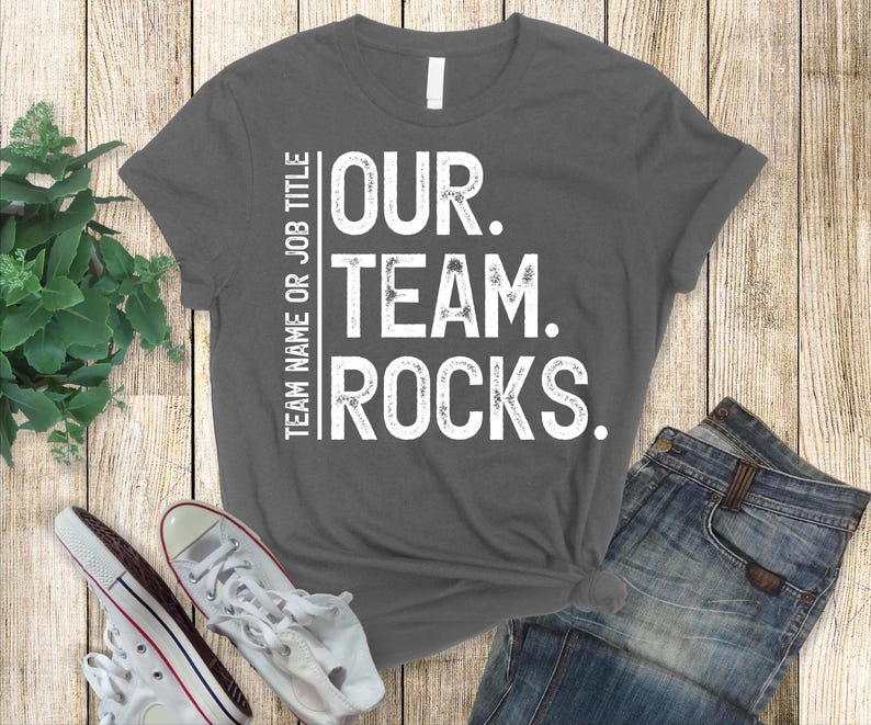 Customize Team Rocks T-shirt: Personalized Work Team Shirt - Etsy