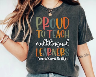 Multilingual Teacher Shirt: Back to School Gift, ESL Teacher Tee