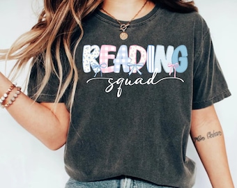 Coquette Bow  Reading Squad Teacher Shirt, Reading Team Shirt, Reading Specialist, Reading interventionist Shirt,Reading Coach,Library Squad