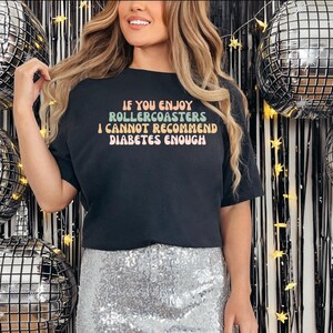Funny Diabetes Awareness Shirt: Rollercoaster Graphic Tee 画像 3