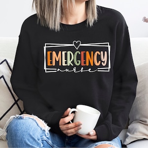 Emergency Nurse Sweatshirt: Unisex Cotton-Blend ER Hoodie