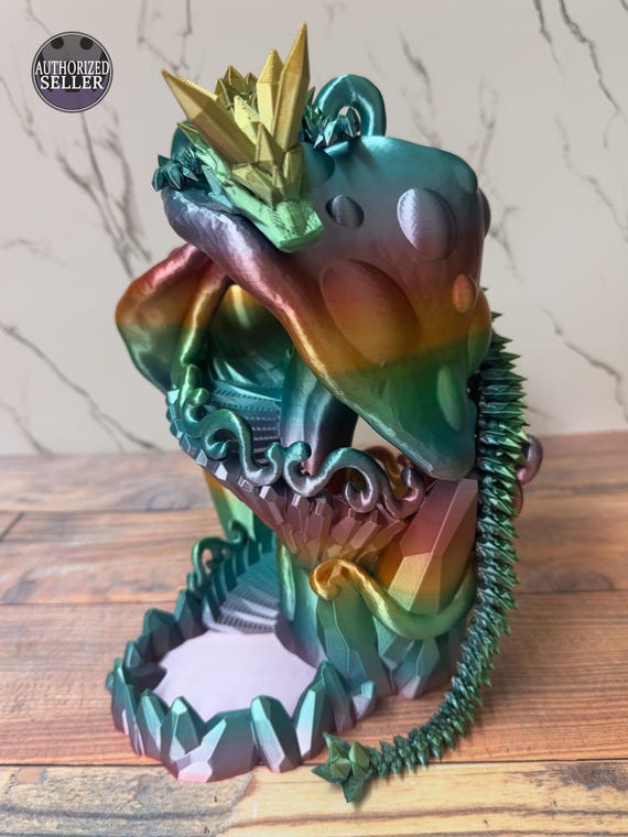 Mushroom Dice Tower- Dice Tower with Dragon