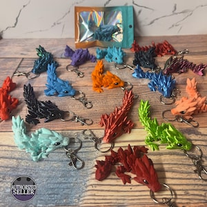 Dragon Keychain Gem dragon 3D Printed Articulated