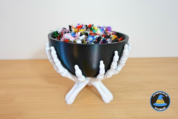 Skeleton Hands Halloween Bowl- Candy Bowl- Halloween Decor
